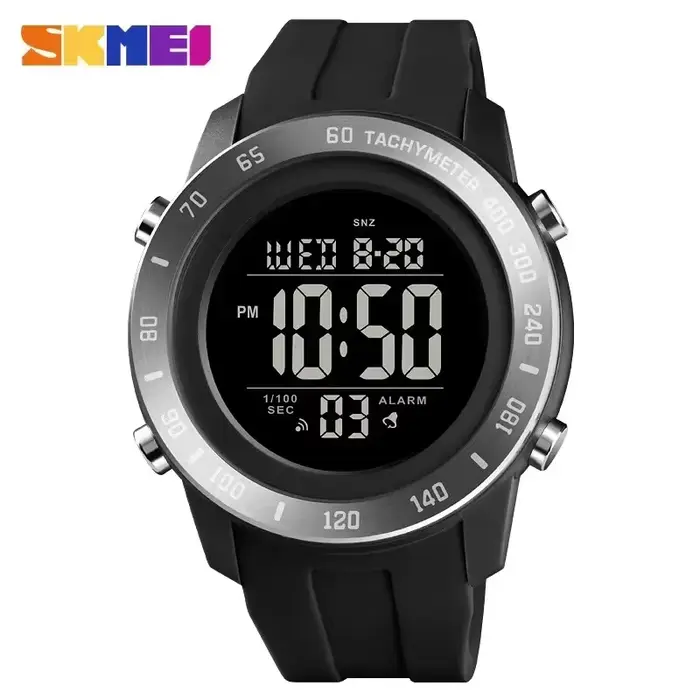 SKMEI 1524 pour hommes étanche Chrono compte à rebours mâle heure montre homme grand cadran Sport