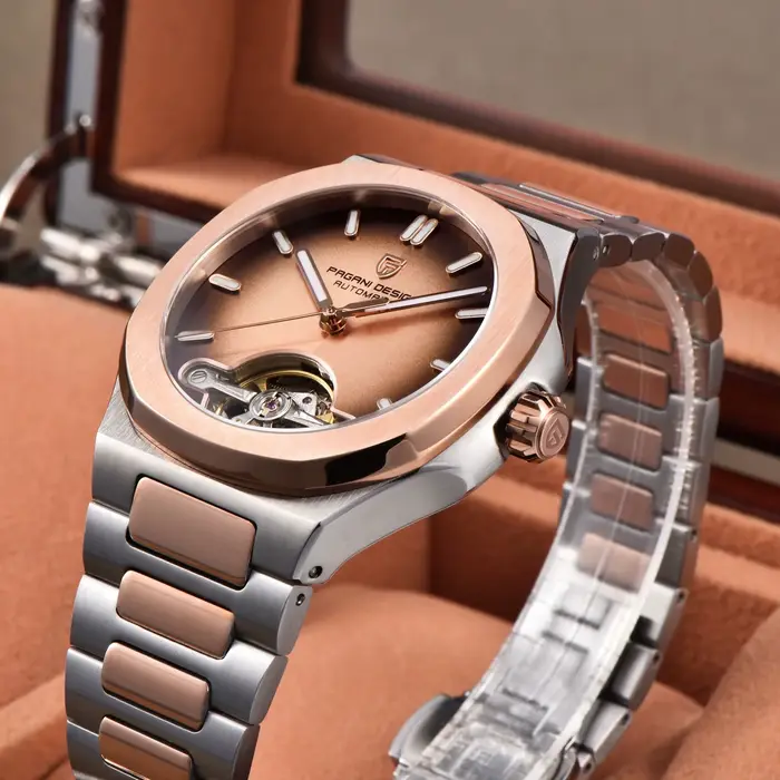 PAGANI DESIGN 2025 montre pour hommes or Rose
