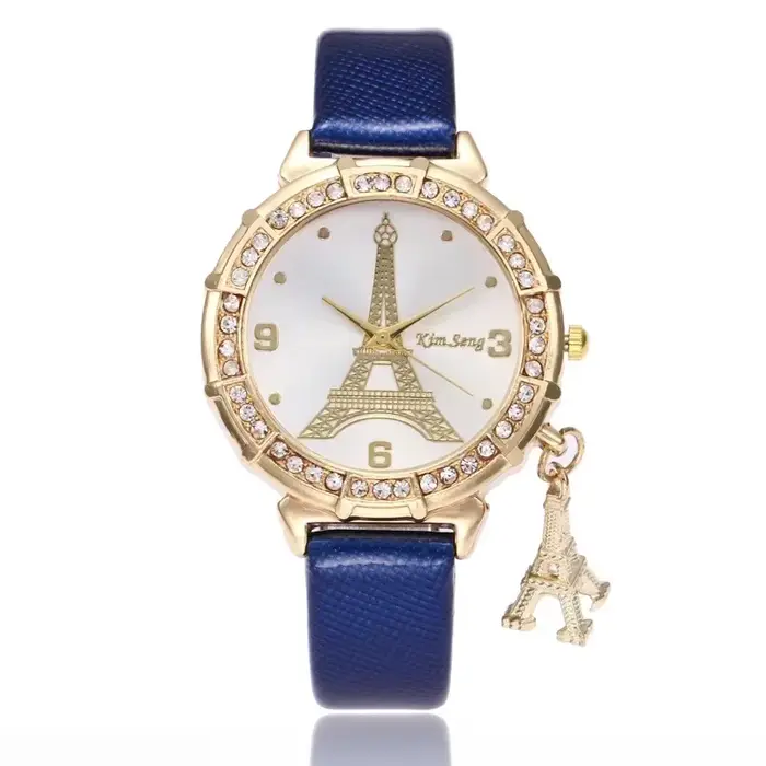 Offres spéciales femmes montre-bracelet mode tour Eiffel en acier inoxydable montres à Quartz femme horloge