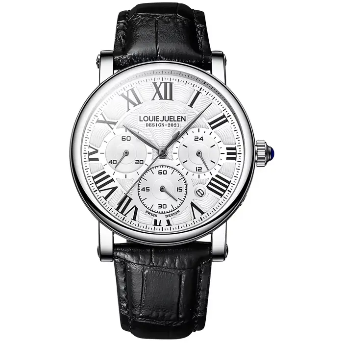 Montres pour hommes de marque haut de gamme, bracelet en cuir véritable de qualité supérieure, montr