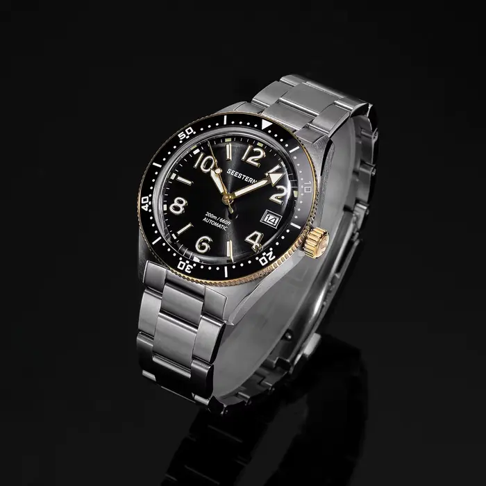 SEESTERN Diver hommes montre automatique mécanique montres NH35 mouvement lunette en céramique 20Bar étanche saphir Luminou S434-2