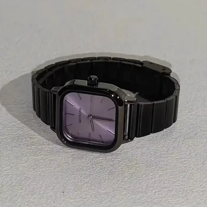 Offre spéciale marque montre noire pour femmes cadeau de luxe montres à Quartz de mode bracelet en acier inoxydable