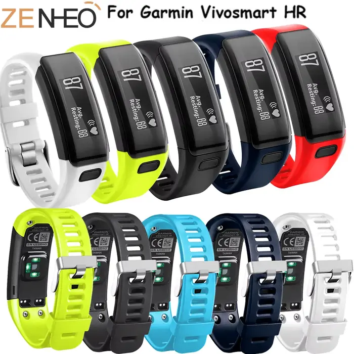 Bracelet en silicone ZENHEO pour Garmin Vivosmart HR, accessoire de remplacement élégant pour montre sportive, adapté aux hommes et femmes, pour occasions spéciales