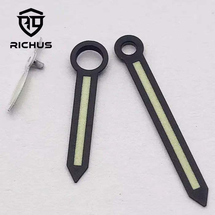 RICHUS 6497 6498 aiguilles de montre noir argent