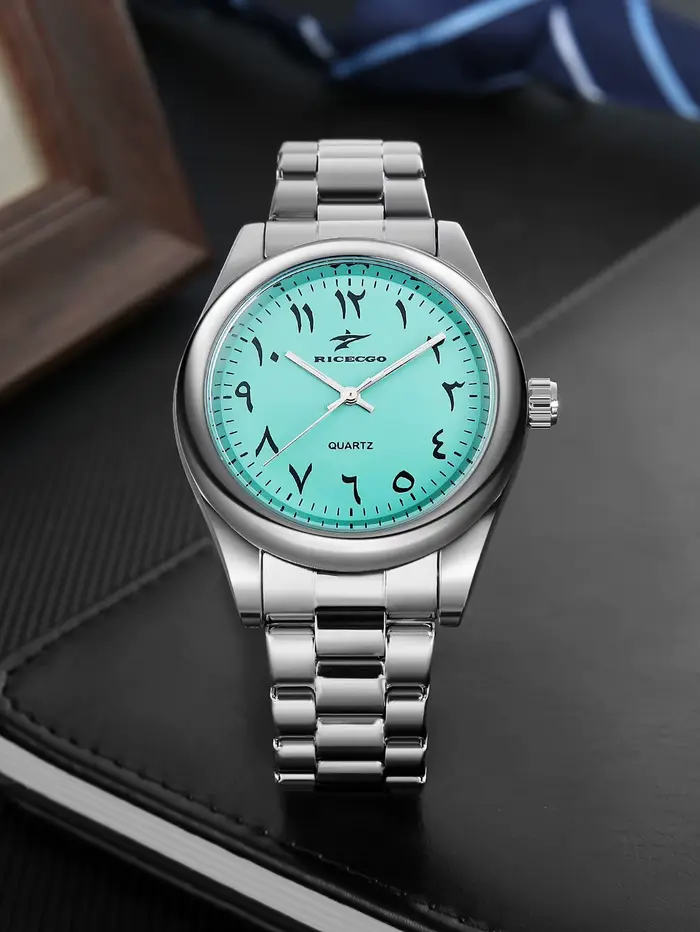Cadran numérique arabe hommes bracelet en Acier Montre Bracelet en acier fin simple quartz montre Commuter Casual Night Light pointeur montre pour hommes cadeau pour les garçons
