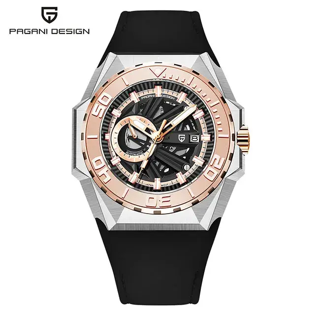 PAGANI DESIGN hommes montre-bracelet mécanique haut de gamme 100M étanche squelette montres automatiques de luxe montre