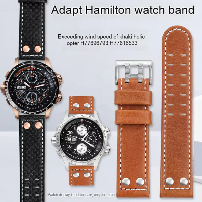 Bracelet de montre en cuir pour homme
