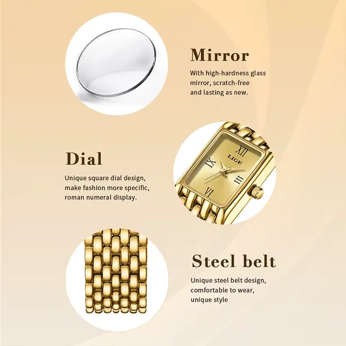 LIGE 2025 nouvelle montre pour femme en or