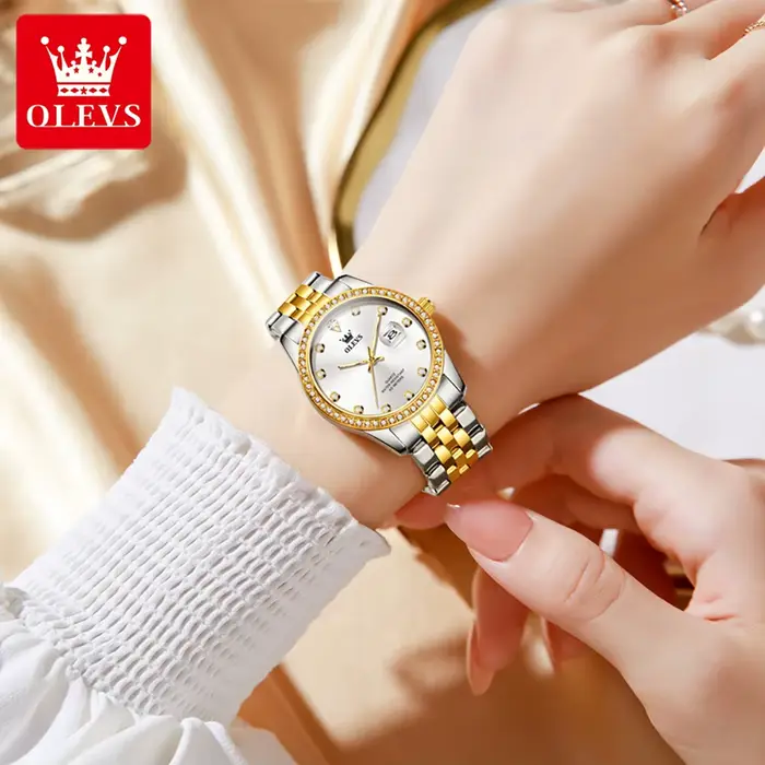 Montre à quartz en acier inoxydable pour femme