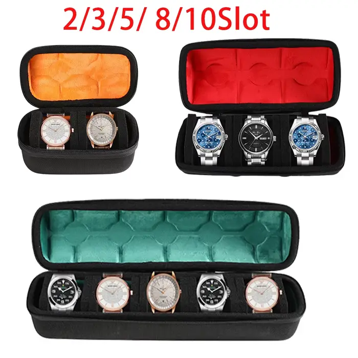 Boîte à montres en matériaux mixtes pour hommes et femmes avec compartiments multiples pour montres-bracelets et montres intelligentes occasions spéciales