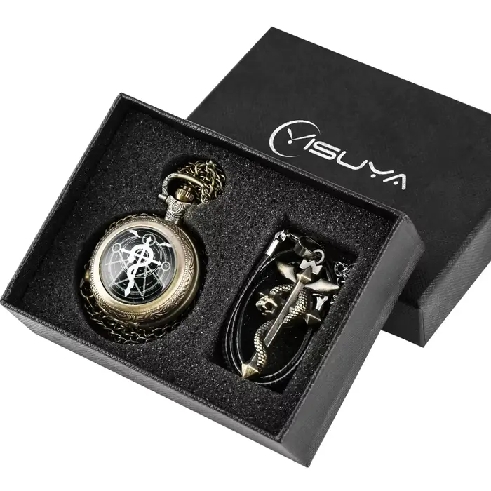 Fullmetal alchimiste argent/Bronze montre de poche pendentif