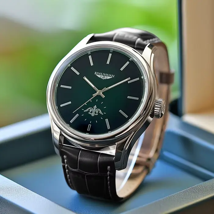 Montre homme quartz décontractée et élégante pour hommes avec bracelet en cuir pour occasions spéciales et mode