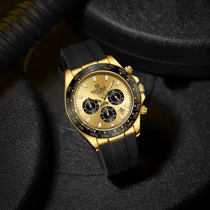 Montre Naviforce NF8054 Quartz Résistante à l'Eau Chronographe pour Hommes Occasions Spéciales Activités Physiques