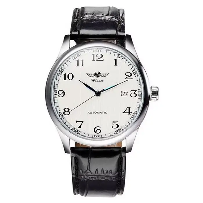 WINNER montre automatique hommes montres affaires classique Auto Date jour bracelet en cuir squelett