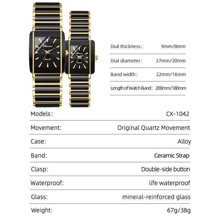 Montres de luxe pour couple CHENXI