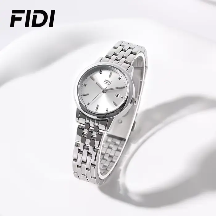 Montre FIDI élégante pour femmes avec fonction date, résistante à l'eau, idéale pour les occasions formelles et les tenues de tous les jours