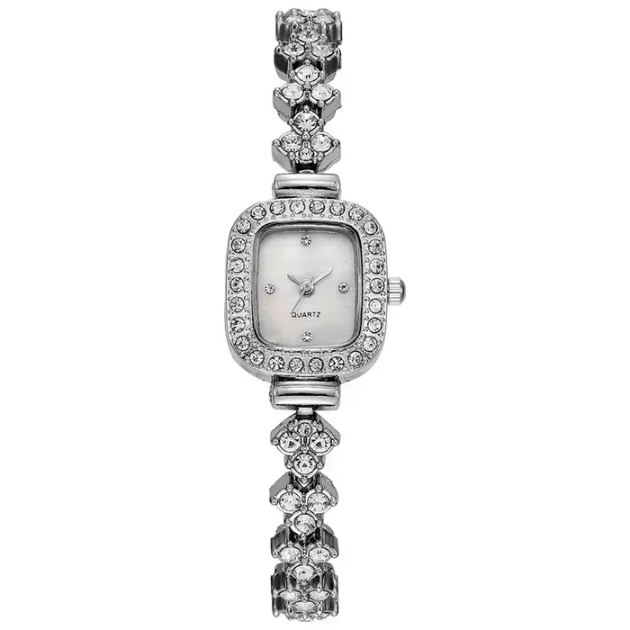 Montre de luxe en acier inoxydable pour femmes style mode et décontracté carré analogique avec boucle pour diverses occasions et cadeaux spéciaux