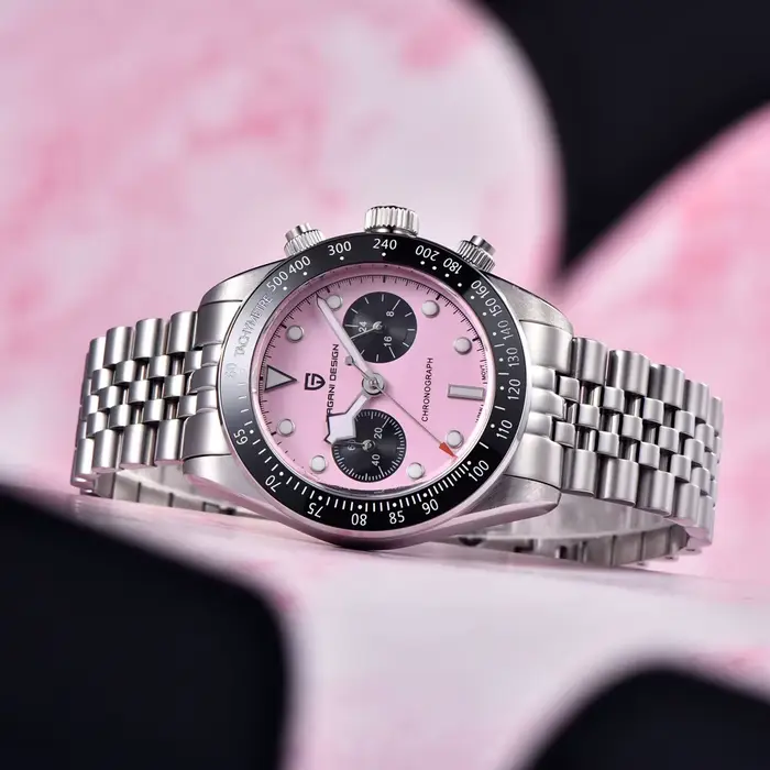 Nouvelle montre homme Panda Rose PAGANI DESIGN montre chronographe quartz luxe résistante à l'eau bracelet acier inoxydable pour homme occasions spéciales
