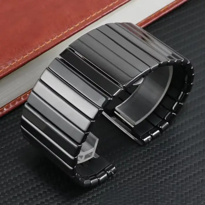Bracelet de remplacement en céramique pour montres traditionnelles élégantes et robustes occasions quotidiennes et spéciales