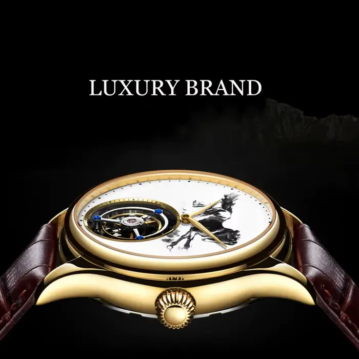 Montre Aesop édition limitée avec tourbillon et double face en pierres précieuses pour homme ocassions spéciales