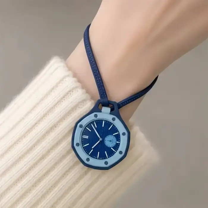 Nouvelle montre de poche octogonale 2026 avec collier