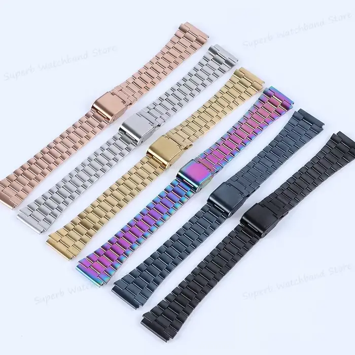 Bracelet de montre vintage en métal 18mm