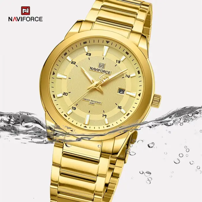 2024 Top marque NAVIFORCE hommes montres bracelet en acier inoxydable décontracté mâle Quartz sport montre-bracelet de luxe étanche Date horloge