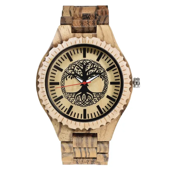 Montre-bracelet en bois pour hommes