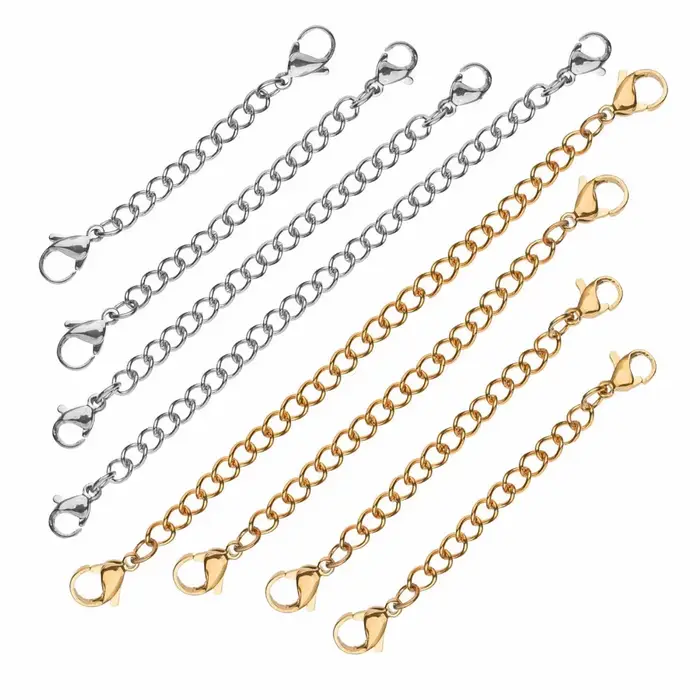 Extensions de chaîne en acier inoxydable 316L pour bracelets et colliers ajustables pour homme et femme occasions spéciales création de bijoux ajustement facile et durabilité