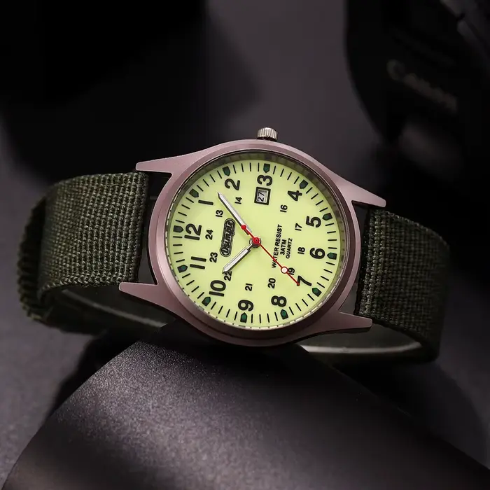 Montre-bracelet à quartz de sport militaire pour hommes