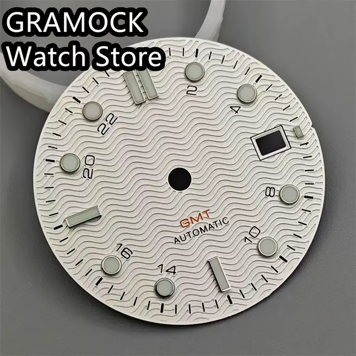 Cadran de montre GRAMOCK 31mm lumineux vert pour homme et femme adaptable à différents mouvements occasions spéciales