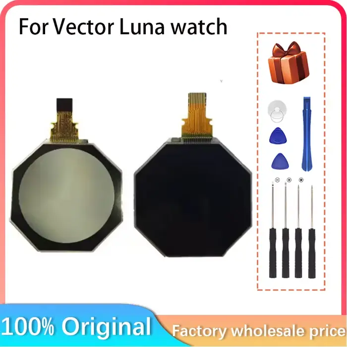 Écran LCD de montre Vector Luna, réparation et remplacement, sans rétro-éclairage, flambant neuf