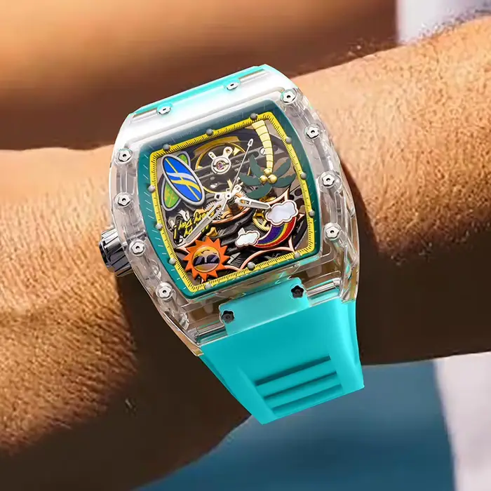 Montre PINDU Edition Limitée Stylish Bracelet Lumineux Résistant à l'Eau Pour Hommes Occasions Plage Vacances