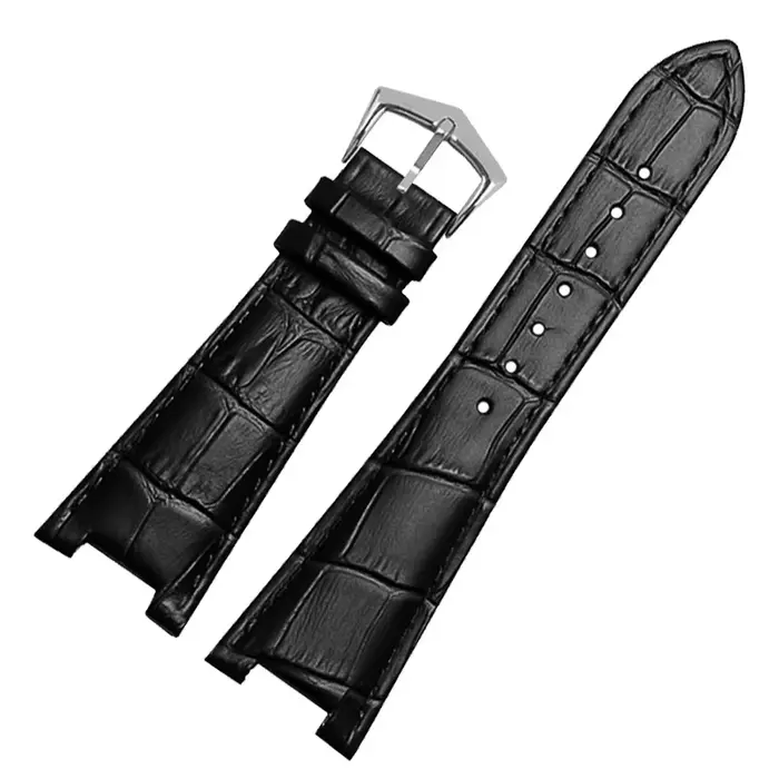 Bracelet de montre en cuir véritable 25-13mm