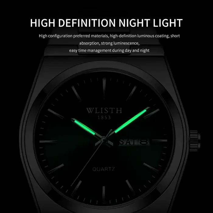 WLISTH luxe hommes montre étanche mode affaires