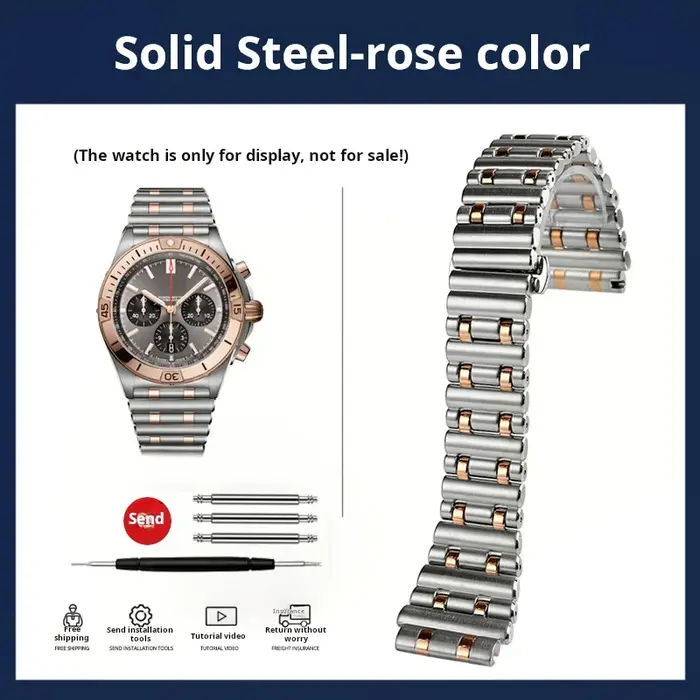 Bracelet de montre en acier inoxydable pour homme