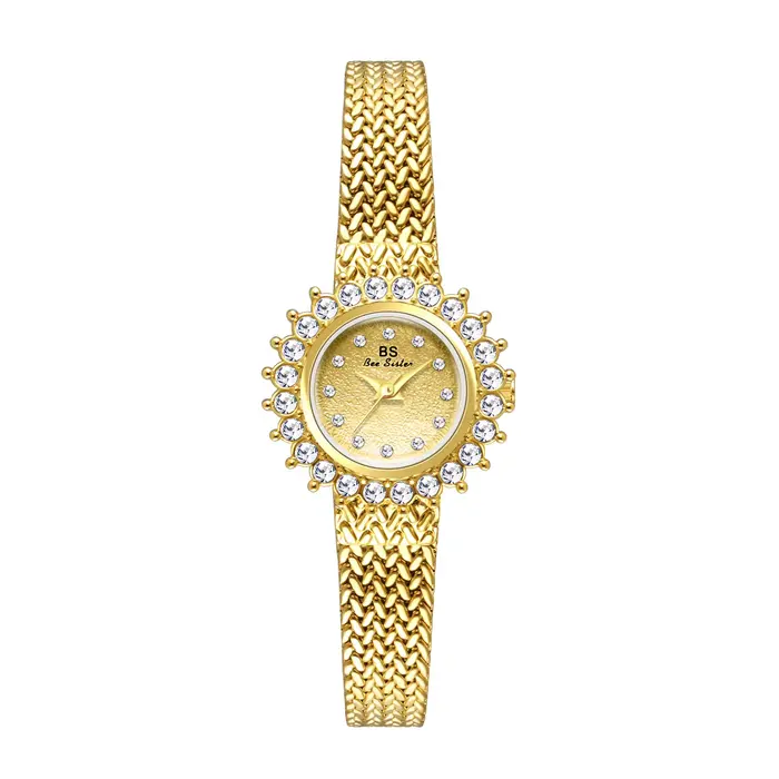 Montre de luxe pour femme, élégante, cadran en diamant tournesol, étanche, marque de haute qualité, 