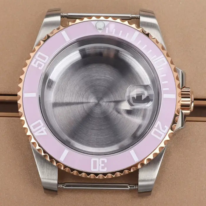 Boîtier de montre pour femme en or rose 40 mm pour cadran de 28