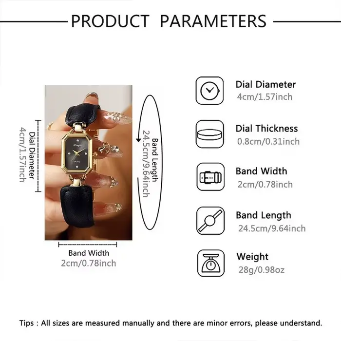 Montres à bracelet en cuir tendance pour femmes