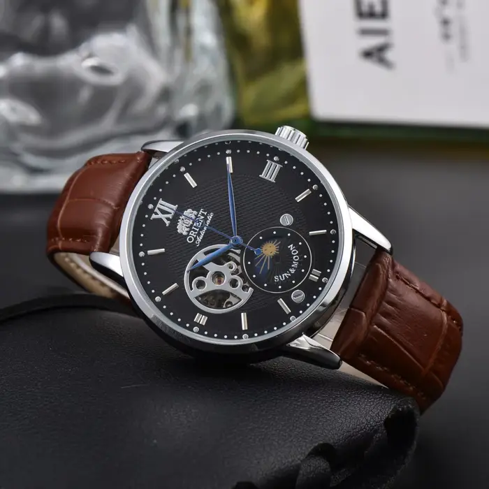 Montre unisexe à mouvement mécanique DFDG, fonctionnalités complètes, heure mondiale, série Orient u