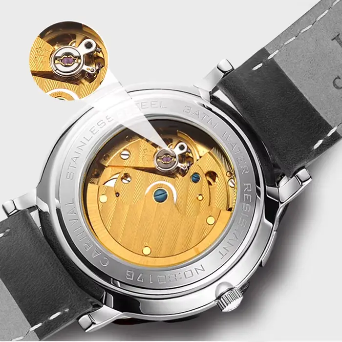 CARNIVAL marque mode affaires montres pour hommes de luxe automatique