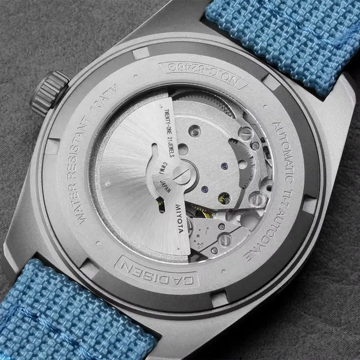 CADISEN TI-7 Autodyne montre-bracelet mécanique automatique en acier titane pour homme