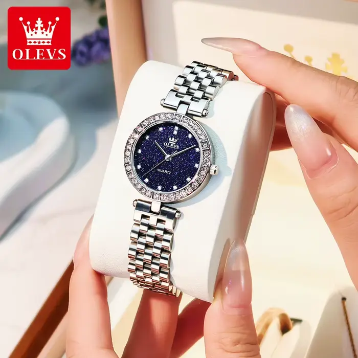 OLEVS 3641 montre pour femme élégante Simple montre à Quartz échelle de Zircon étanche lumineux cadr