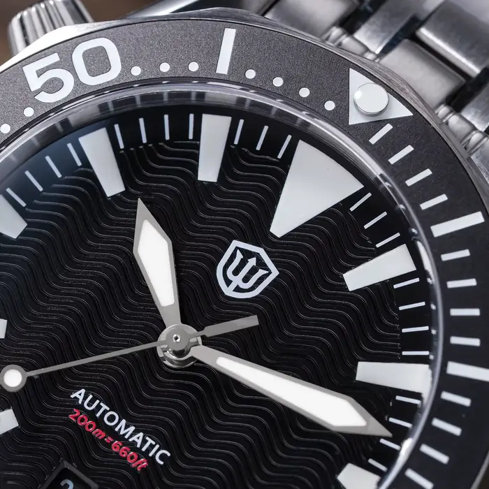 Watchdives 39mm montre WD007ST NTTD NH35 mouvement automatique bombé saphir C3 montres lumineuses 200M étanche hommes