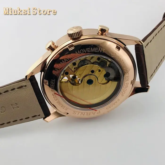 Parhéritage-Montre mécanique automatique étanche pour homme