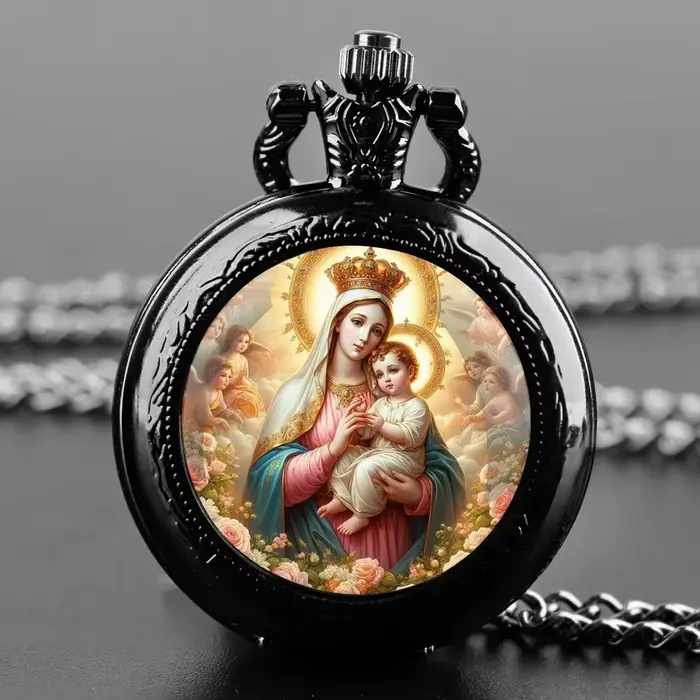 Montre de poche vintage antique avec chaîne et marqueurs de chiffres arabes pour homme et femme occasions spéciales
