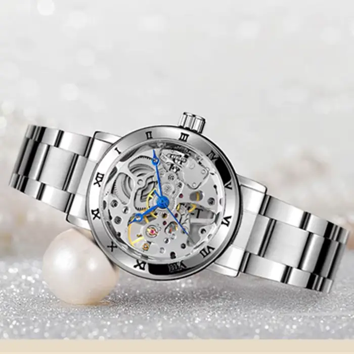 Montre T-Winner en or rose avec ventilation manuelle pour femmes mode et décontracté pour diverses occasions et activités quotidiennes