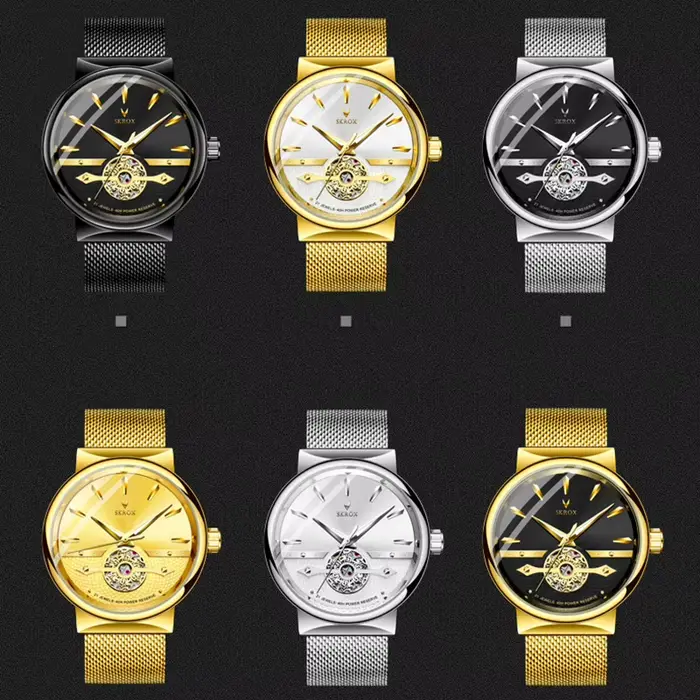 Montre homme mécanique automatique de luxe élégante SKROX originale 2026