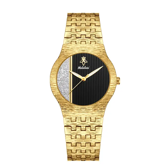 Montre à quartz de luxe pour femme YaLaLuSi avec strass