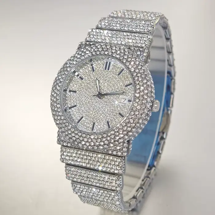 Offre spéciale Hip Hop glacé montre pour homme mode étanche Quartz montre-bracelet hommes de luxe diamant bijoux Reloj Hombre livraison directe